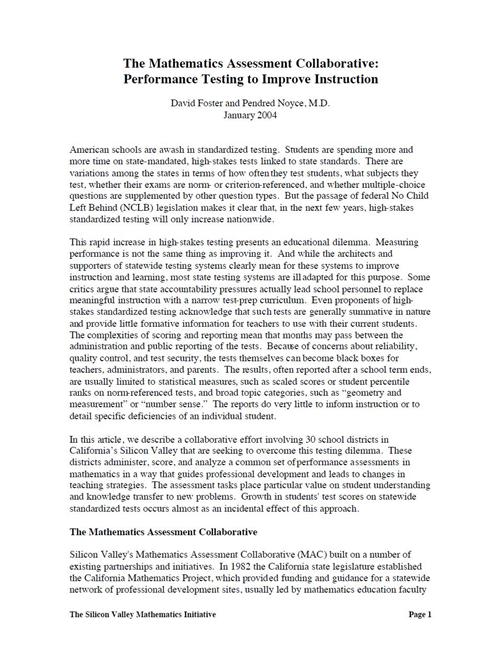 The Mathematics Collaborative 